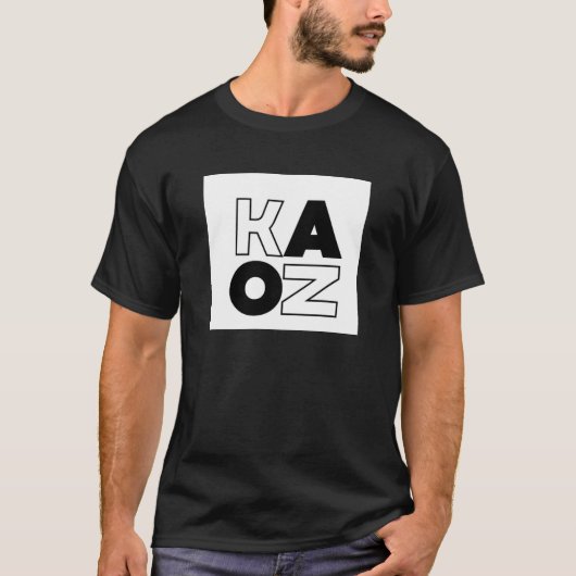 KAOZ black and white  T-shirt (Voorkant)