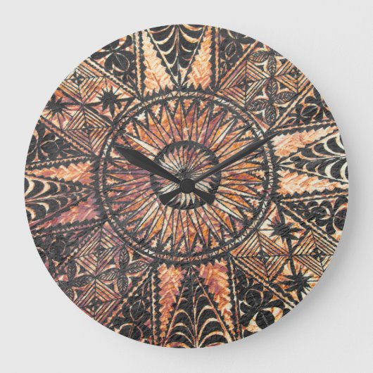 Kapa Primitive Hawaiian Tattoo Tapa Grote Klok (Voorkant)