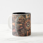 Kapa Primitive Hawaiian Tattoo Tapa Tweekleurige Koffiemok (Voorkant links)