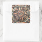 Kapa Primitive Hawaiian Tattoo Tapa Vierkante Sticker (Tas)