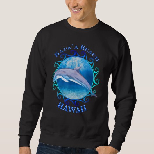 Kapa'a Beach Hawaii Hi Vacation Souvenir Dolphin Trui (Voorkant)