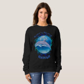 Kapa'a Beach Hawaii Hi Vacation Souvenir Dolphin Trui (Voorkant volledig)