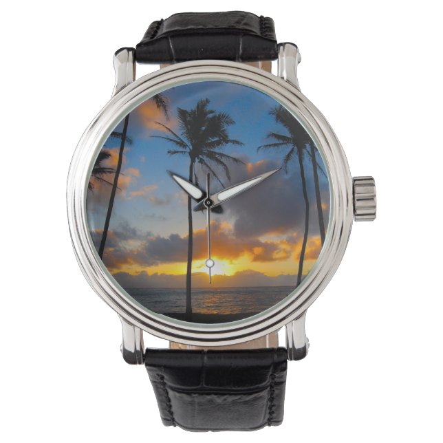 Kapaa Sunrise - Kauai, Hawaï Horloge (Voorkant)