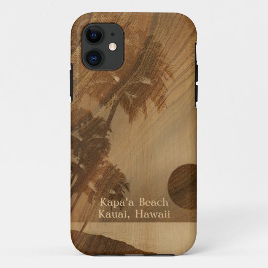 Kapaa Sunset Hawaïaanse namaak Koa Hout iPhone 5 H Case-Mate iPhone Case (Achterkant)