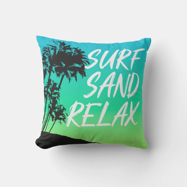 Kapaa Sunset Hawaiiaanse Palmboom Omkeerbaar Buitenkussen (Voorkant)