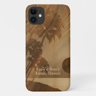 Kapaa Sunset Hawaiian Faux Koa Wood Case-Mate iPhone Case