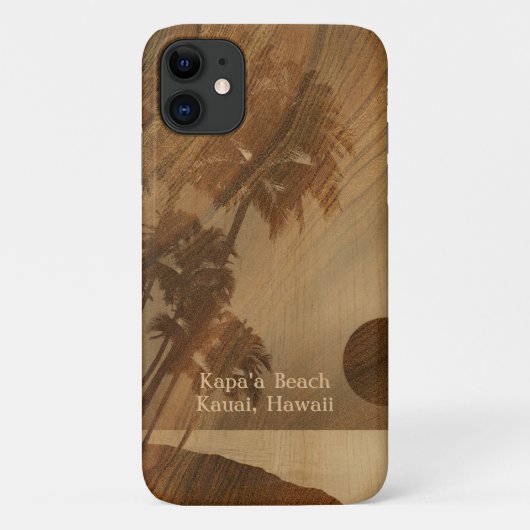 Kapaa Sunset Hawaiian Faux Koa Wood Case-Mate iPhone Case (Achterkant)