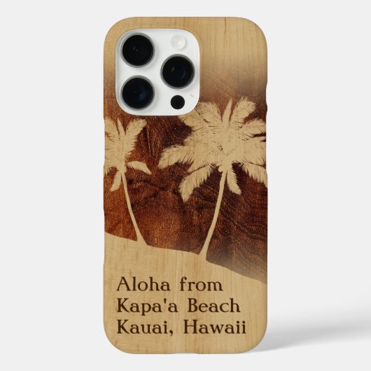 Kapaa Sunset Hawaiian Faux Koa Wood Case-Mate iPhone Case (Achterkant)