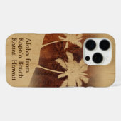 Kapaa Sunset Hawaiian Faux Koa Wood Case-Mate iPhone Case (Achterkant (horizontaal))