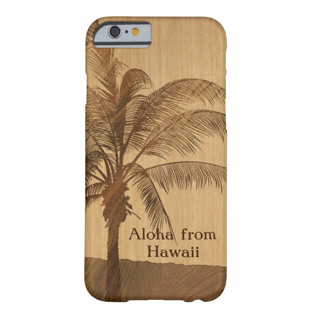 Kapaa Sunset Hawaiian Faux Koa Wood iPhone 6 hoesj Case-Mate iPhone Case (Achterkant)