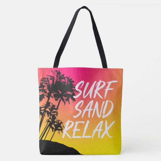 Kapaa Sunset Hawaiian Palm Tree omkeerbaar Tote Bag (Voorkant)