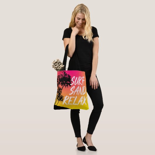 Kapaa Sunset Hawaiian Palm Tree omkeerbaar Tote Bag (Op model)