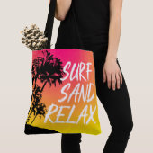 Kapaa Sunset Hawaiian Palm Tree omkeerbaar Tote Bag (Dichtbij)