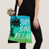 Kapaa Sunset Hawaiian Palm Tree omkeerbaar Tote Bag (Dichtbij)