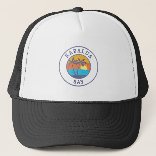 Kapalua Bay, Maui Faded Classic Style Trucker Pet (Voorkant)