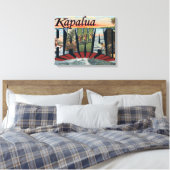 Kapalua, Hawaii - Grote lettertjes Canvas Afdruk (Insitu (Slaapkamer))