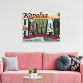 Kapalua, Hawaii - Grote lettertjes Canvas Afdruk (Insitu (Woonkamer))