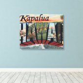 Kapalua, Hawaii - Grote lettertjes Canvas Afdruk (Insitu (Houten vloer))