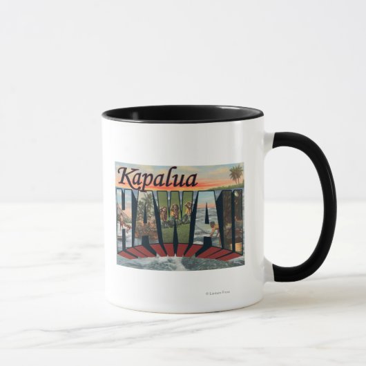 Kapalua, Hawaii - Grote lettertjes Mok (Rechts)