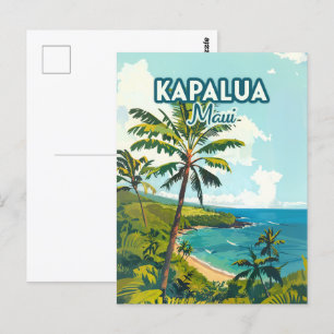 Kapalua Maui Hawaii Bay Beach Vakantie Retro Briefkaart