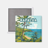 Kapalua Maui Hawaii Bay Beach Vakantie Retro Magneet (Voorkant / Achterkant)