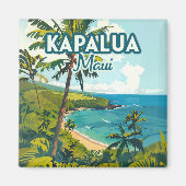Kapalua Maui Hawaii Bay Beach Vakantie Retro Magneet (Voorkant)