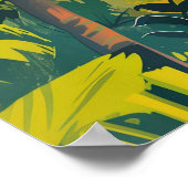 Kapalua Maui Hawaii Bay Beach Vakantie Retro Poster (Hoek)