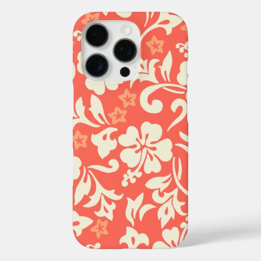 Kapalua Pareau Hawaiian Hibiscus Coral Case-Mate iPhone Case (Achterkant)