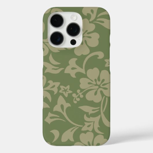 Kapalua Pareau Hawaiian Hibiscus Olive Case-Mate iPhone Case (Achterkant)
