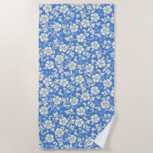 Kapalua Pareau Hawaiian Hibiscus - Periwinkle Strandlaken (Voorkant)