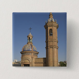 Kapel del Carmen, Sevilla, Spanje Vierkante Button 5,1 Cm