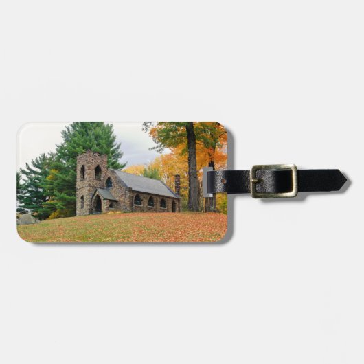 Kapel in de herfst bagagelabel (Voorkant horizontaal)