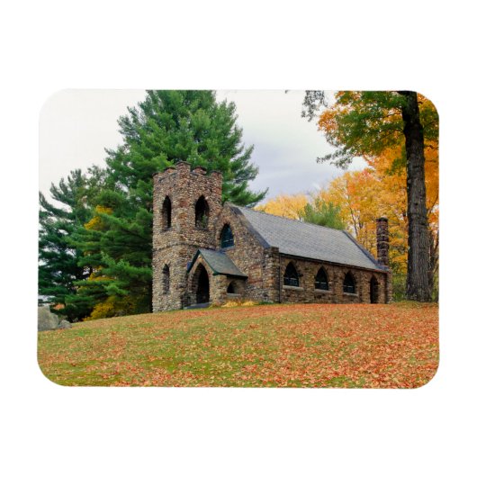Kapel in herfst magneet (Horizontaal)