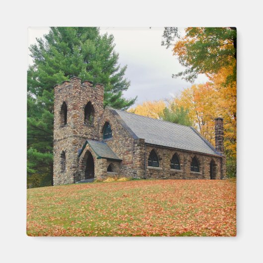 Kapel in herfst magneet (Voorkant)