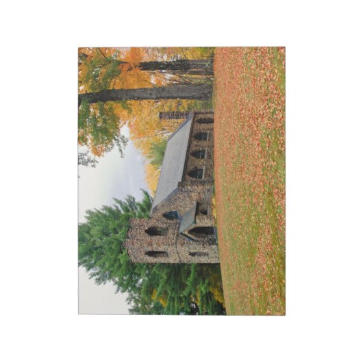 Kapel in herfst notitieblok (Linkerzijde)