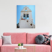 Kapel in Mouse Island, Korfoe, Griekenland Canvas Afdruk (Insitu (Woonkamer))