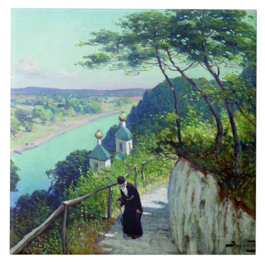 Kapel van het klooster van Svyatogorsk Tegeltje (Voorkant)