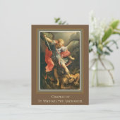 Kapel van St. Michael het Aartsengel Gebed Heilig Informatiekaartje (Staand voorkant)