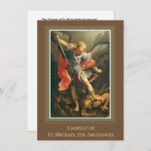 Kapel van St. Michael het Aartsengel Gebed Heilig Informatiekaartje (Voorkant / Achterkant)