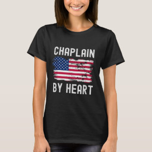 Kapelaan Amerikaanse Vlag Beroep Retro Job Titel T-shirt
