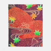 Kapelblad en loopwater, Japans ontwerp Fleece Deken (Voorkant)
