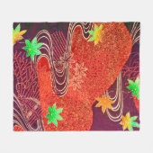 Kapelblad en loopwater, Japans ontwerp Fleece Deken (Voorkant (Horizontaal))