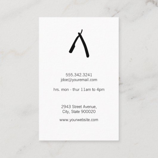 kaper | Haarspecialist Visitekaartje (Achterkant)