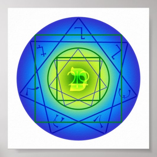 Kaph Sigil - Money, Expansion, Beauty Poster (Voorkant)