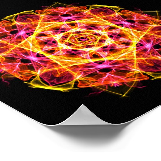 Kapha Dosha Balancing Ayurveda Mandala Poster (Hoek)