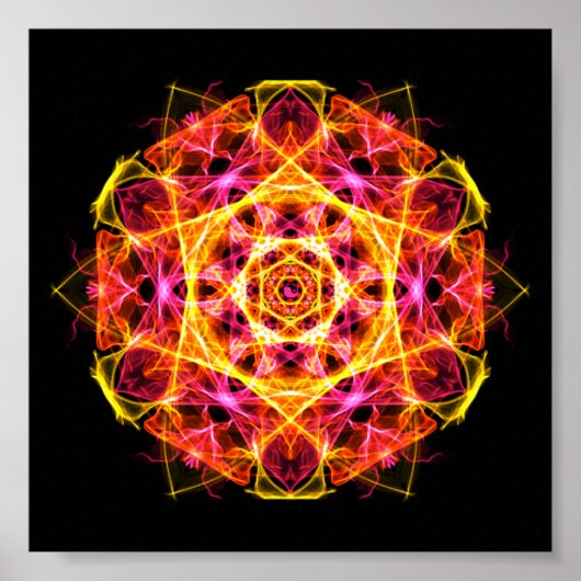 Kapha Dosha Balancing Ayurveda Mandala Poster (Voorkant)