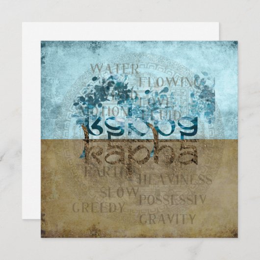 KAPHA DOSHA - Wenskaart (Voorkant / Achterkant)