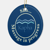 Kapha (water) Massage door Hangers Keramisch Ornament (Links)