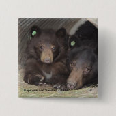 Kapiolani en Shadow - vierkante knop Vierkante Button 5,1 Cm (Voorkant)