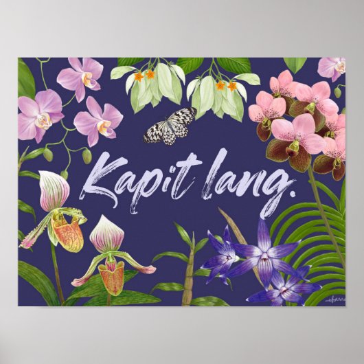 "Kapit lang" (Hang daar in) Filipino Motivatie Poster (Voorkant)
